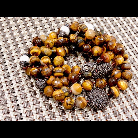 Turkish Tiger eyes long necklace. - Picture 8 of 8